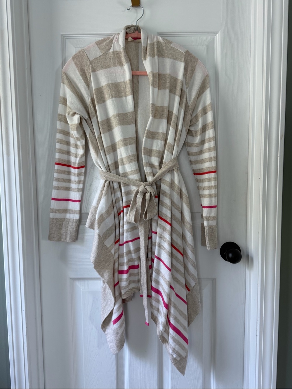 Anthropologie Gradient High-Low Belted Lightweight Cardigan sz M